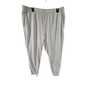 Never not Hustling Men's Jogger Pants Pull On Athletic White Size XL Casual